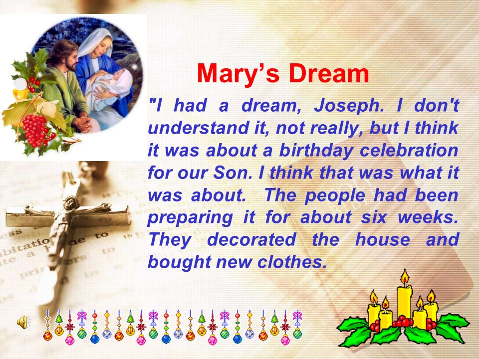  6 Interprétation des rêves de la Vierge Marie